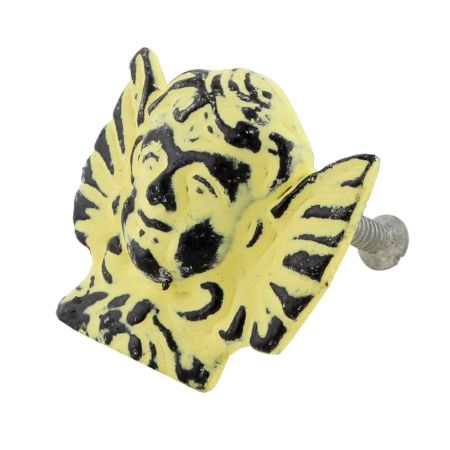Yellow Angel Distressed Iron Cabinet Knob